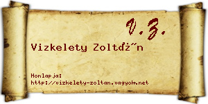 Vizkelety Zoltán névjegykártya